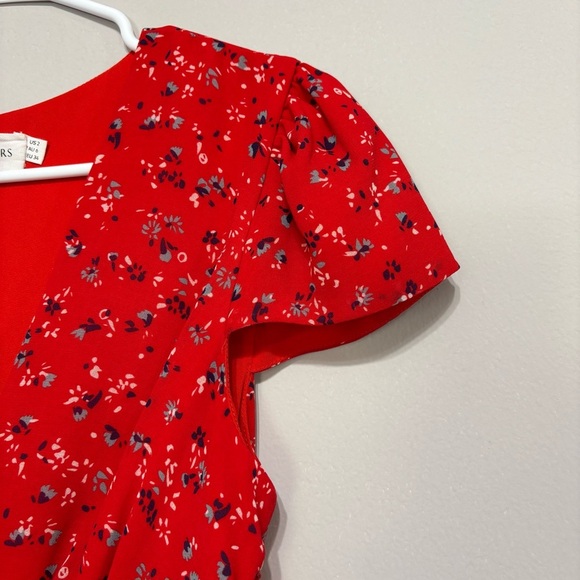 Fame and Partners Red Floral Midi Dress - Picture 3 of 9